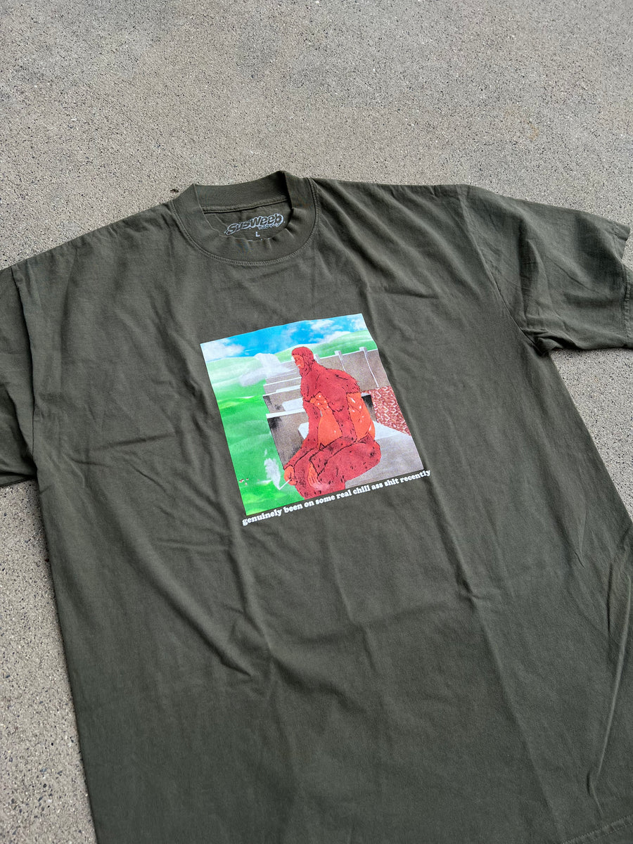 CHILL BEAST Army Green T-Shirt